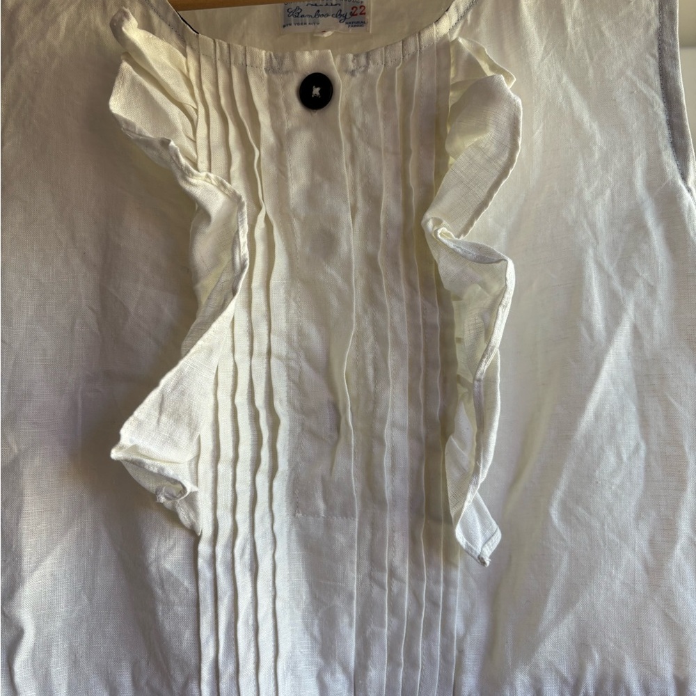 Chic White Ruffle Mini Dress - Picture 3 of 6